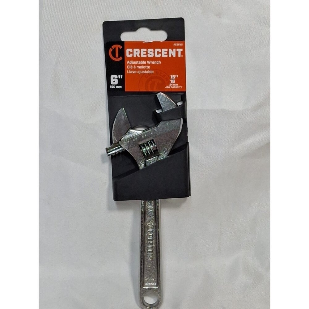 Crescent AC16V 6" Adjustable Wrench, 15/16" Cap
